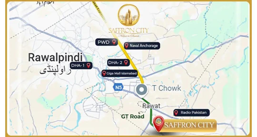 Saffron City location map