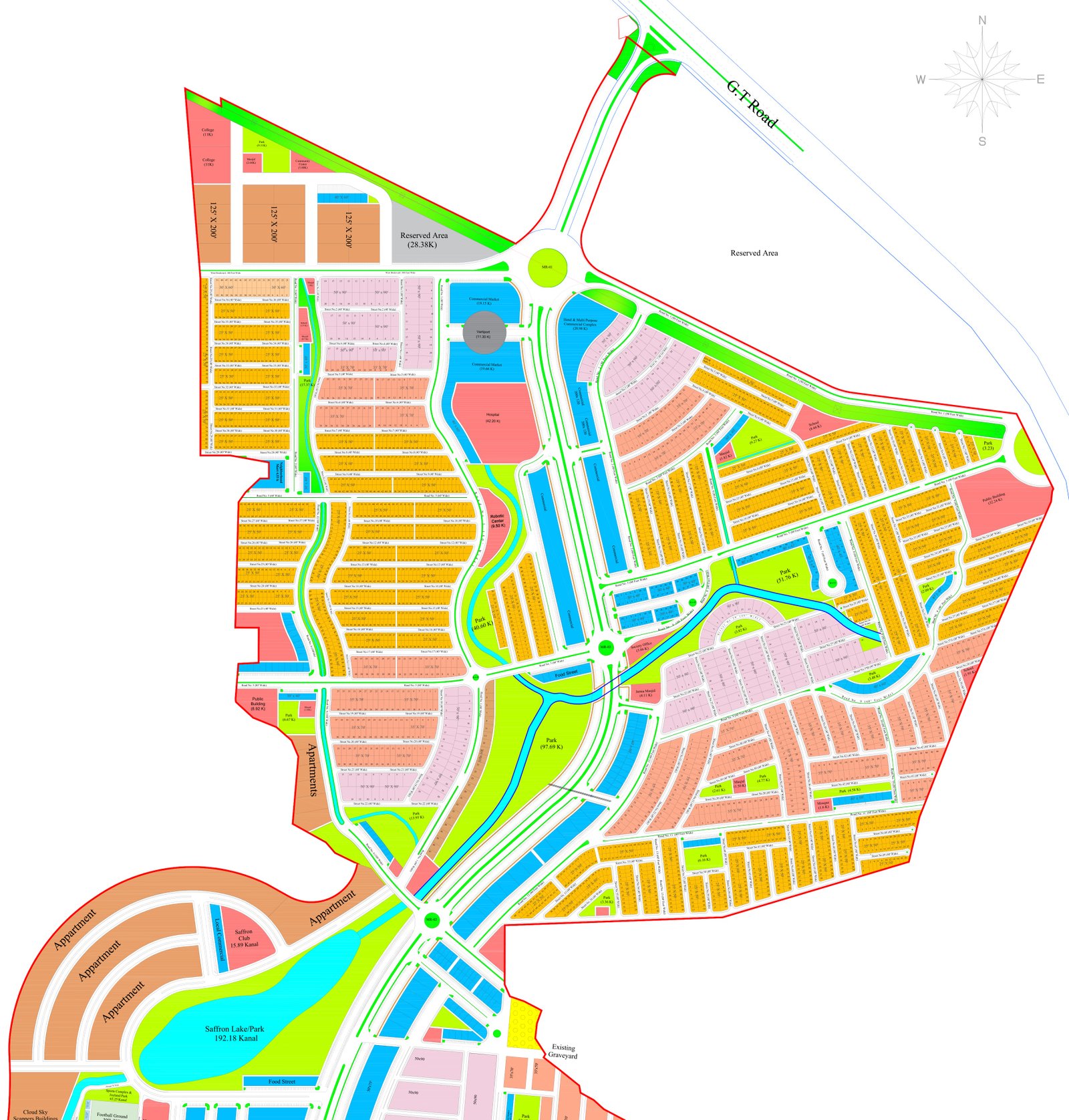 Original Saffron City master plan